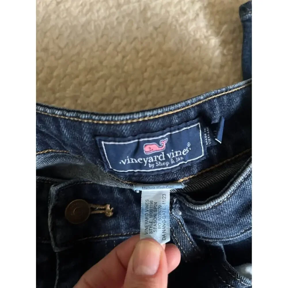 Vineyard Vines Men's Jeans 34x30 Dark Wash Rinse Classic Straight Leg